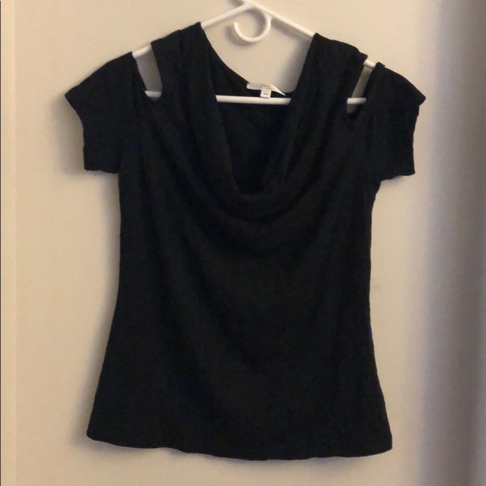 Drew cold shoulder cowl neck top